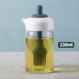 1pc Oil Dispenser; 2 In 1 Wide Opening Bottle With Silicone Brush; Glass Condiment Bottles For Kitchen Cooking; BBQ; Baking (Color: Green)