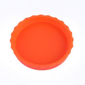 1pc Silicone Can Lid; Soda Water Silicone Closure; Beverage No Leak; Silicone Can Stopper; 2.6*0.5 Inches (Color: Orange)