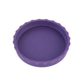 1pc Silicone Can Lid; Soda Water Silicone Closure; Beverage No Leak; Silicone Can Stopper; 2.6*0.5 Inches (Color: Purple)