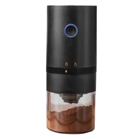 Outdoor Portable Electric Coffee Grinder New Upgrade TYPE-C USB Charging Professional Small Coffee Grinder (Color: Black)